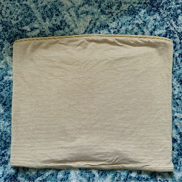 American Eagle | Reversible Mustard Yellow Cropped Tube Top - Picture 3 of 7